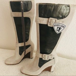 Women’s Sz 10 Donald J. Pliner Ivory Pewter Boots